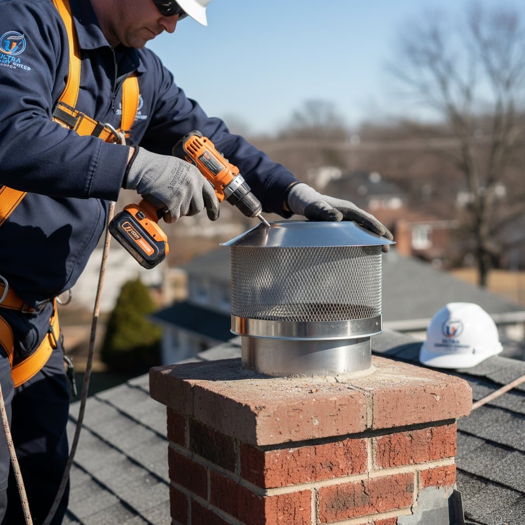 Boston Chimney Cap Installation